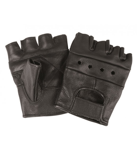 Mitaine cuir noir BIKER